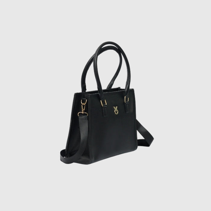 CLASSIC BLACK TOTE BAG - MEDIUM