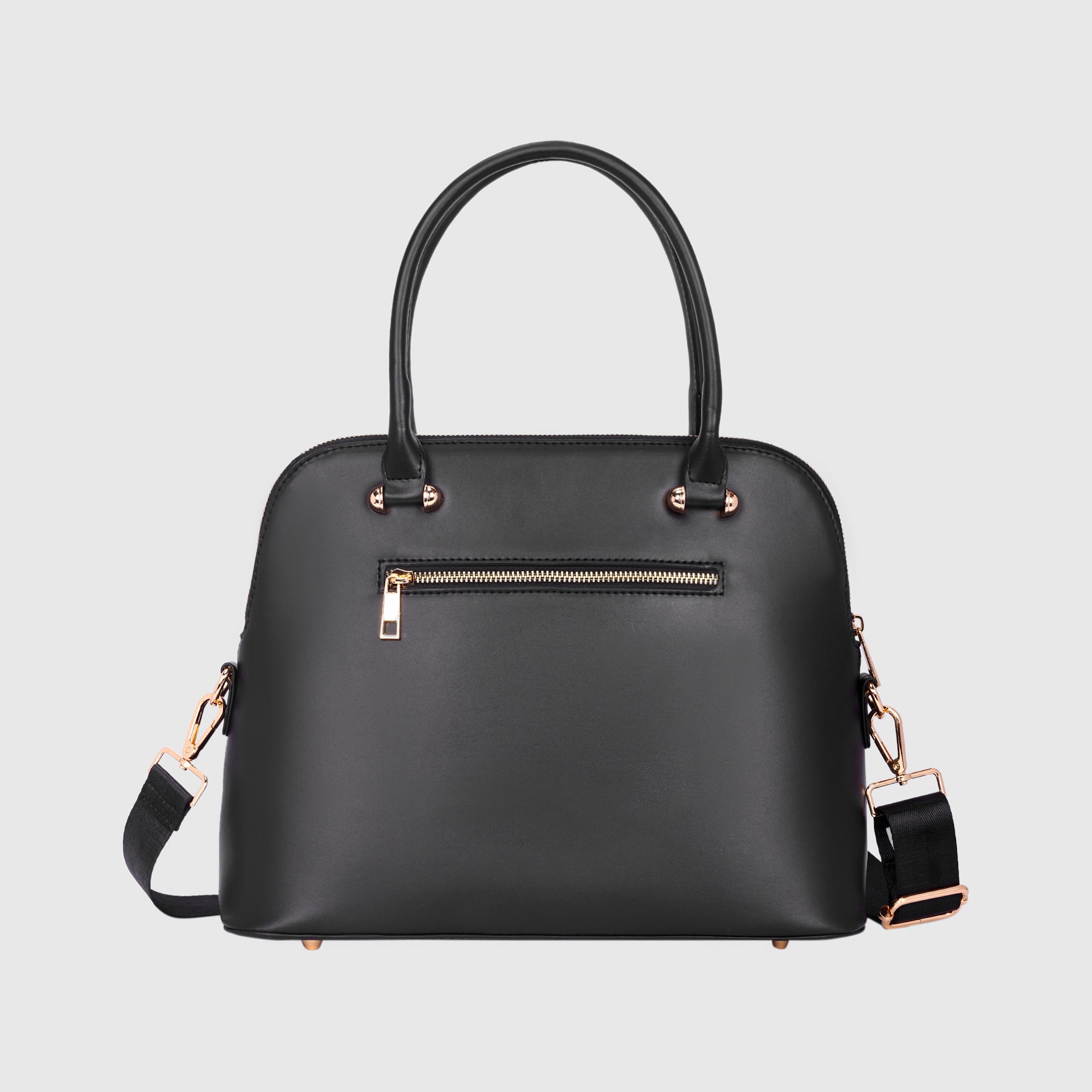 CLASSIC BLACK SATCHEL BAG