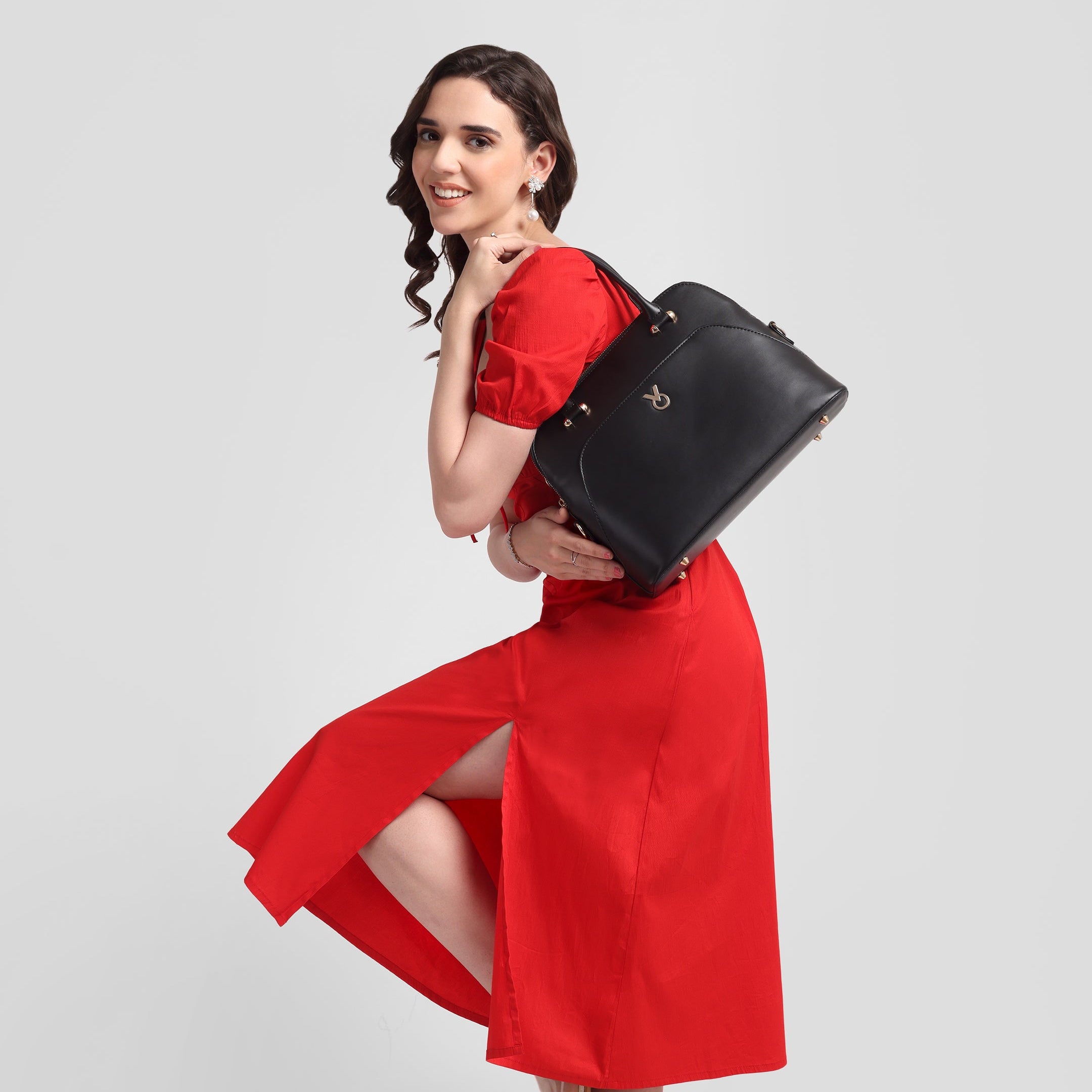 CLASSIC BLACK SATCHEL BAG