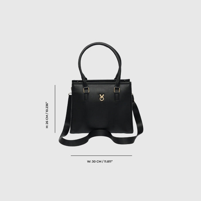 CLASSIC BLACK TOTE BAG - MEDIUM
