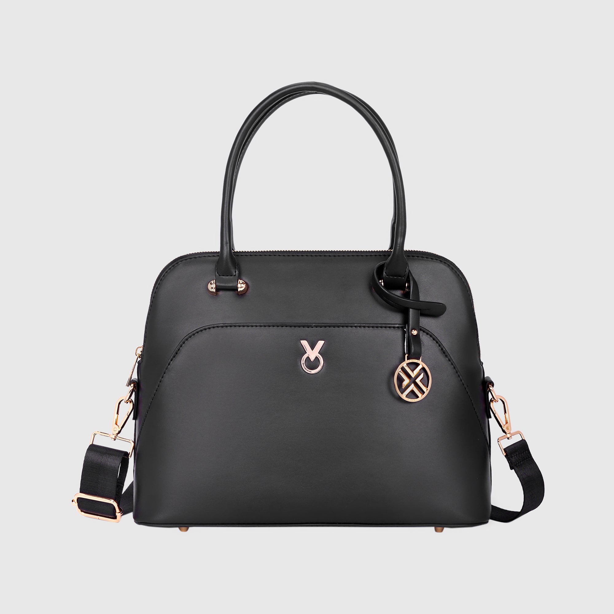 CLASSIC BLACK SATCHEL BAG