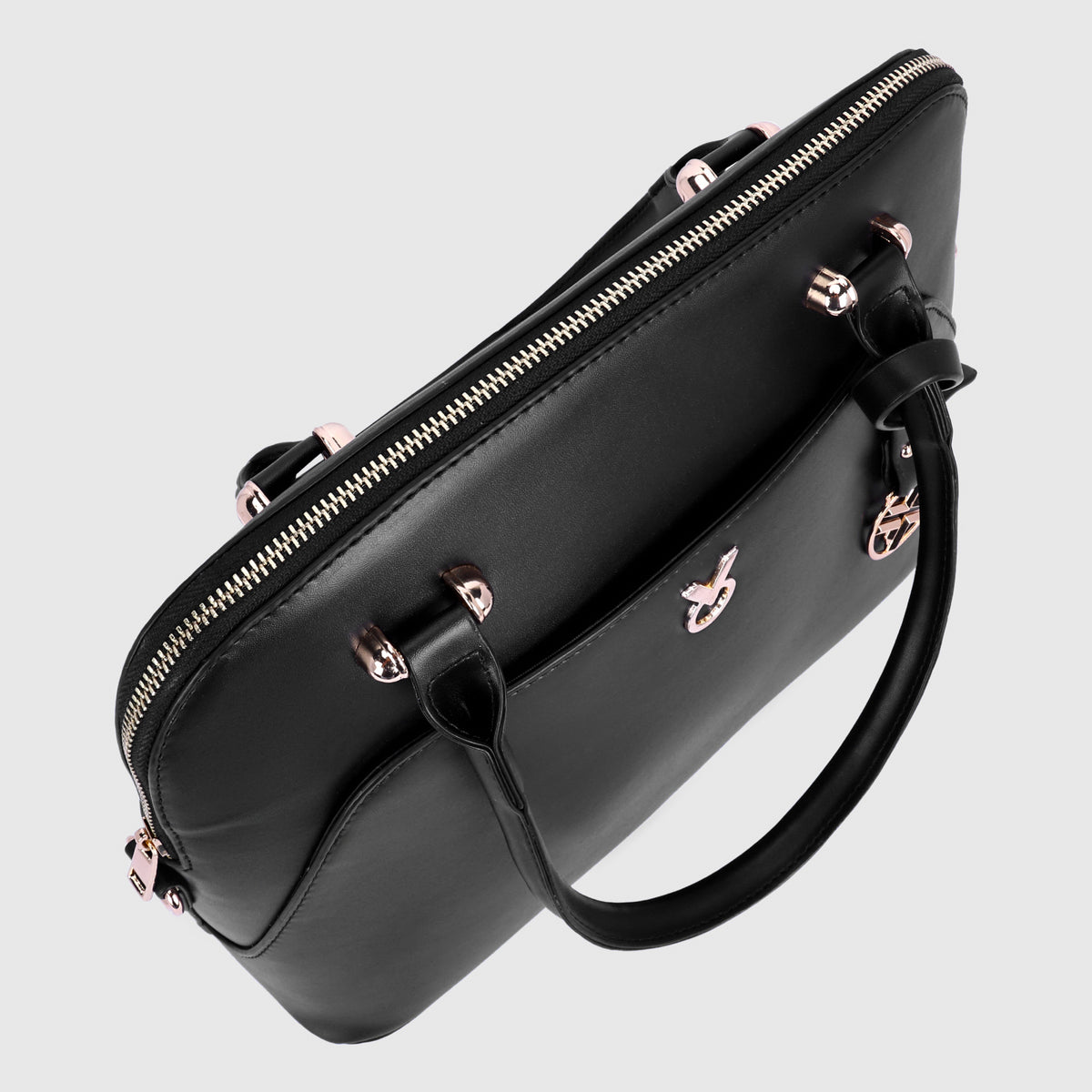 CLASSIC BLACK SATCHEL BAG