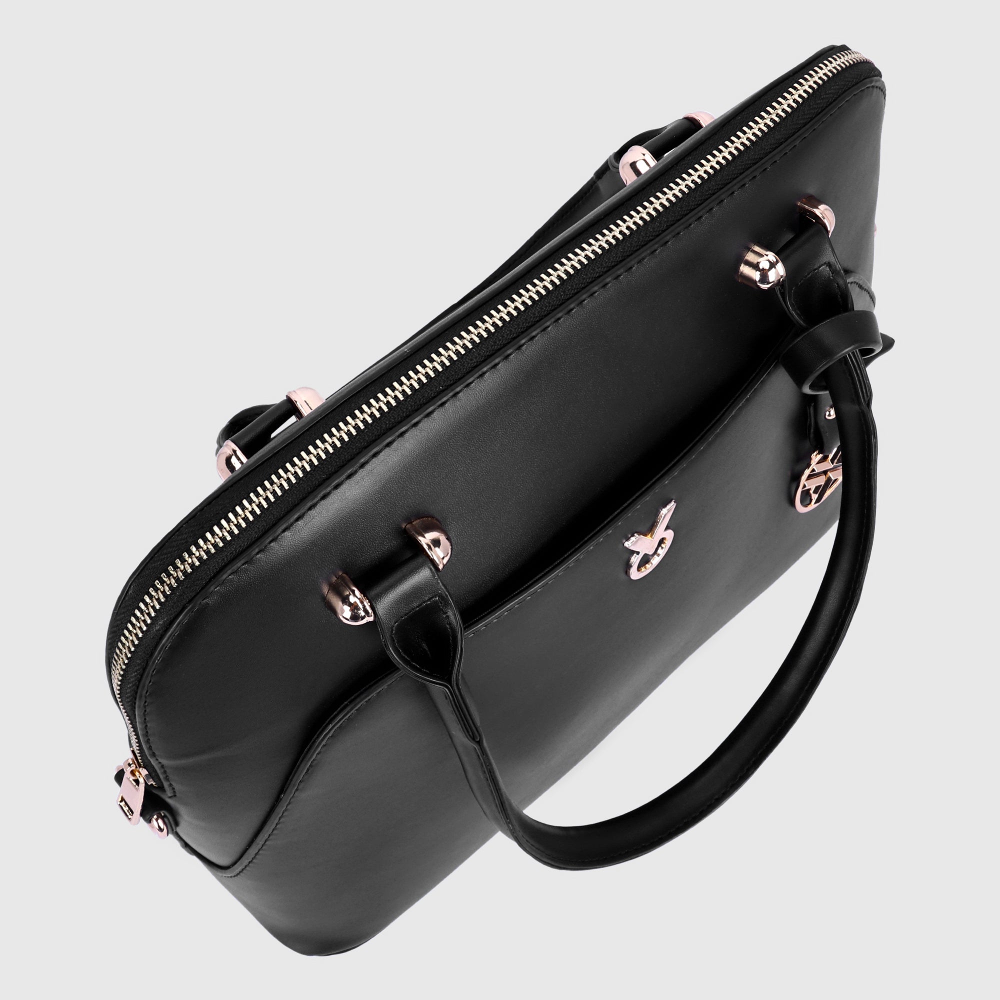 CLASSIC BLACK SATCHEL BAG